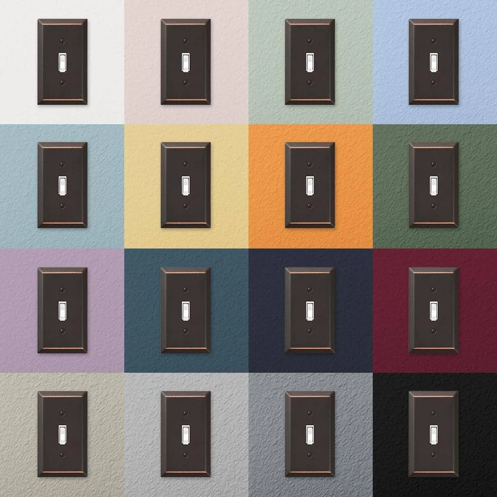 Metallic 1 Gang Blank Steel Wall Plate - Aged Bronze by AMERELLE 3 Metallic 1 Gang Blank Steel Wall Plate - Aged Bronze by AMERELLE - Image 3