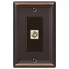 Ascher 1 Gang Coax Steel Wall Plate - Aged Bronze by AMERELLE