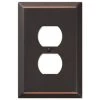 Oversized 1 Gang Duplex Steel Wall Plate - Aged Bronze by AMERELLE