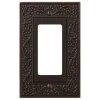 English Garden 1 Gang Rocker Metal Wall Plate - Aged Bronze by AMERELLE