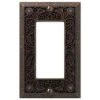 Filigree 1 Gang Rocker Metal Wall Plate - Aged Bronze by AMERELLE