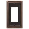 Continental 1 Gang Rocker Metal Wall Plate - Aged Bronze by AMERELLE