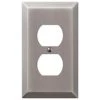 Metallic Antique Nickel 1-Gang Duplex Outlet Steel Wall Plate (4-Pack) by AMERELLE