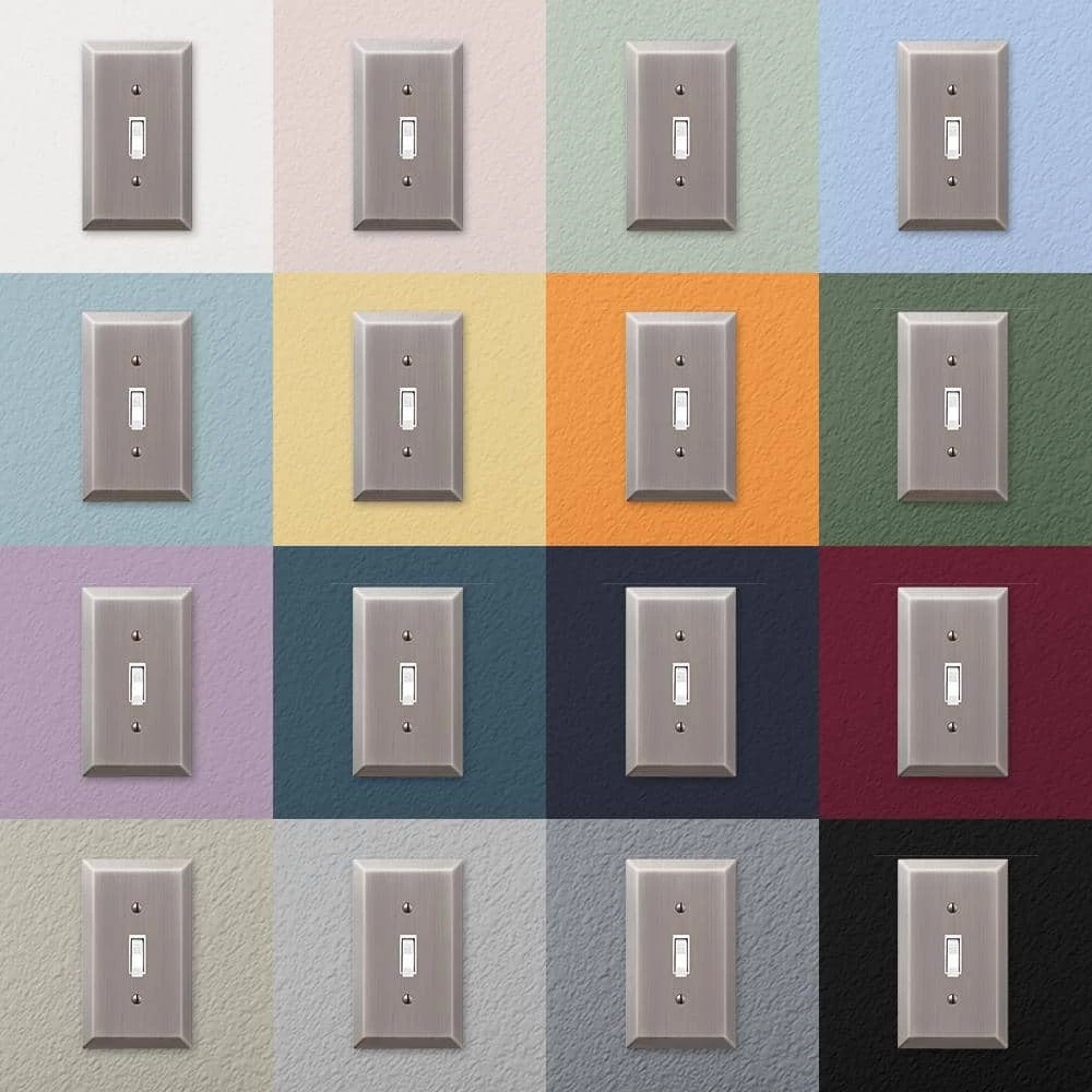 Metallic Antique Nickel 1-Gang Duplex Outlet Steel Wall Plate (4-Pack) by AMERELLE 3 Metallic Antique Nickel 1-Gang Duplex Outlet Steel Wall Plate (4-Pack) by AMERELLE - Image 3