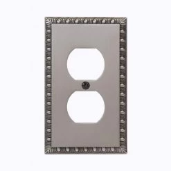 Antiquity 1 Gang Duplex Metal Wall Plate - Antique Nickel by AMERELLE