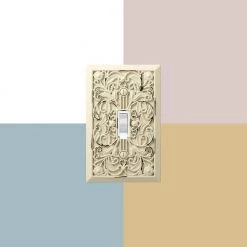 Filigree 1 Gang Duplex Metal Wall Plate - Antique White by AMERELLE 16 Filigree 1 Gang Duplex Metal Wall Plate - Antique White by AMERELLE -AMERELLE Sales antique white amerelle outlet wall plates 65daw fa 1000