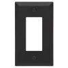 Metallic 1 Gang Rocker Steel Wall Plate - Black by AMERELLE