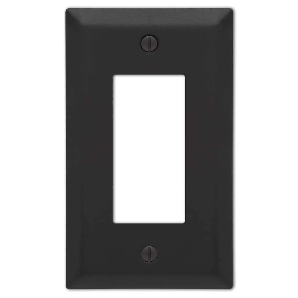 Metallic 1 Gang Rocker Steel Wall Plate - Black by AMERELLE 1 Metallic 1 Gang Rocker Steel Wall Plate - Black by AMERELLE