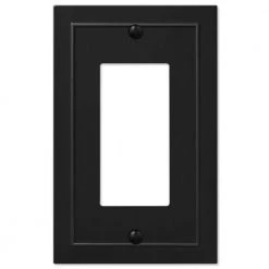 Bethany 1 Gang Rocker Metal Wall Plate - Black by AMERELLE