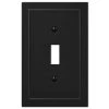 Bethany 1 Gang Toggle Metal Wall Plate - Black by AMERELLE