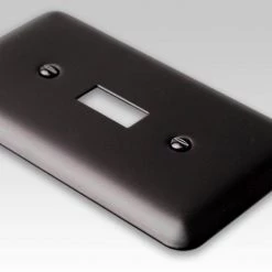 Declan 1 Gang Toggle Steel Wall Plate - Black by AMERELLE -AMERELLE Sales black amerelle toggle light switch plates 935tbk 4f 1000