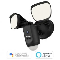 Outdoor Wi-Fi Cam with Motion Activated Floodlight, Black by Swann