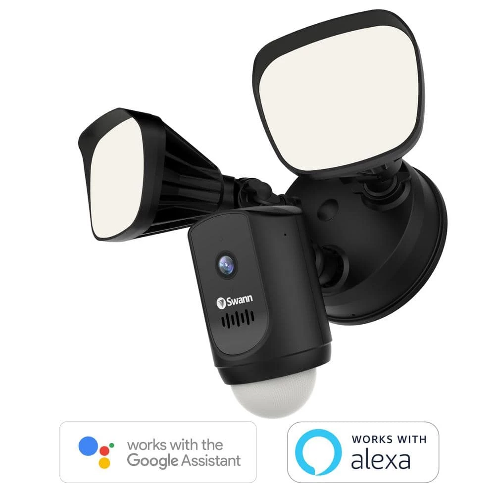 Outdoor Wi-Fi Cam with Motion Activated Floodlight, Black by Swann 1 Outdoor Wi-Fi Cam with Motion Activated Floodlight, Black by Swann