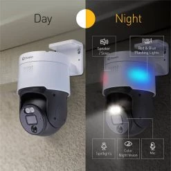 16-Channel 12MP 2TB NVR Security Camera System with 8 Wired Domes Cameras and 1 Wired PT Camera includes FREE Analytics by Swann -AMERELLE Sales black white swann wired security camera systems nvk 169008de1pt fa 1000