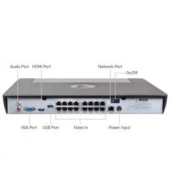 16-Channel 4K UHD 2TB Pro Series PoE Cat5 NVR 16 Security Camera System with Face Recognition by Swann -AMERELLE Sales black white swann wired security camera systems sonvk 1686816fb 1f 1000