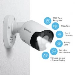 16-Channel 4K UHD 2TB Pro Series PoE Cat5 NVR 16 Security Camera System with Face Recognition by Swann -AMERELLE Sales black white swann wired security camera systems sonvk 1686816fb c3 1000