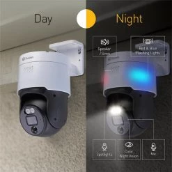 8-Channel 4K 2TB NVR Security Camera System with 4 Wired Bullet Cameras and 1 Wired PT Camera and FREE Analytics by Swann -AMERELLE Sales black white swann wired security camera systems sonvk 8898041pt 4f 1000