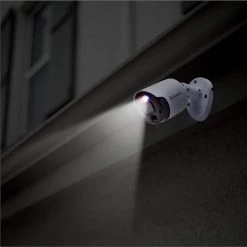 8-Channel 4K 2TB NVR Security Camera System with 4 Wired Bullet Cameras and 1 Wired PT Camera and FREE Analytics by Swann -AMERELLE Sales black white swann wired security camera systems sonvk 8898041pt 76 1000