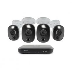 DVR-5580 4-Channel 4K UHD 1TB DVR Security Camera System with Four 4K Wired Bullet Cameras by Swann