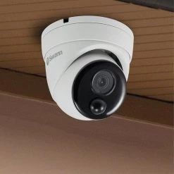 8-Channel 1080p 1TB DVR Security Camera System with 8 Wired Dome Cameras by Swann -AMERELLE Sales black white swann wired security camera systems swdvk 84580v8d 4f 1000