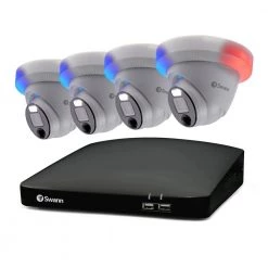 8-Channel 1080p 1TB DVR Security Camera System with 4 Wired Enforcer Dome Cameras by Swann