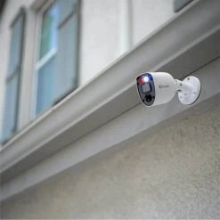 8-Channel 1080p 1TB Surveillance Camera System with 4 Wired Bullet Enforcer Cameras by Swann -AMERELLE Sales black white swann wired security camera systems swdvk 846804sl 4f 1000