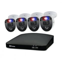 8-Channel 1080p 1TB Surveillance Camera System with 4 Wired Bullet Enforcer Cameras by Swann