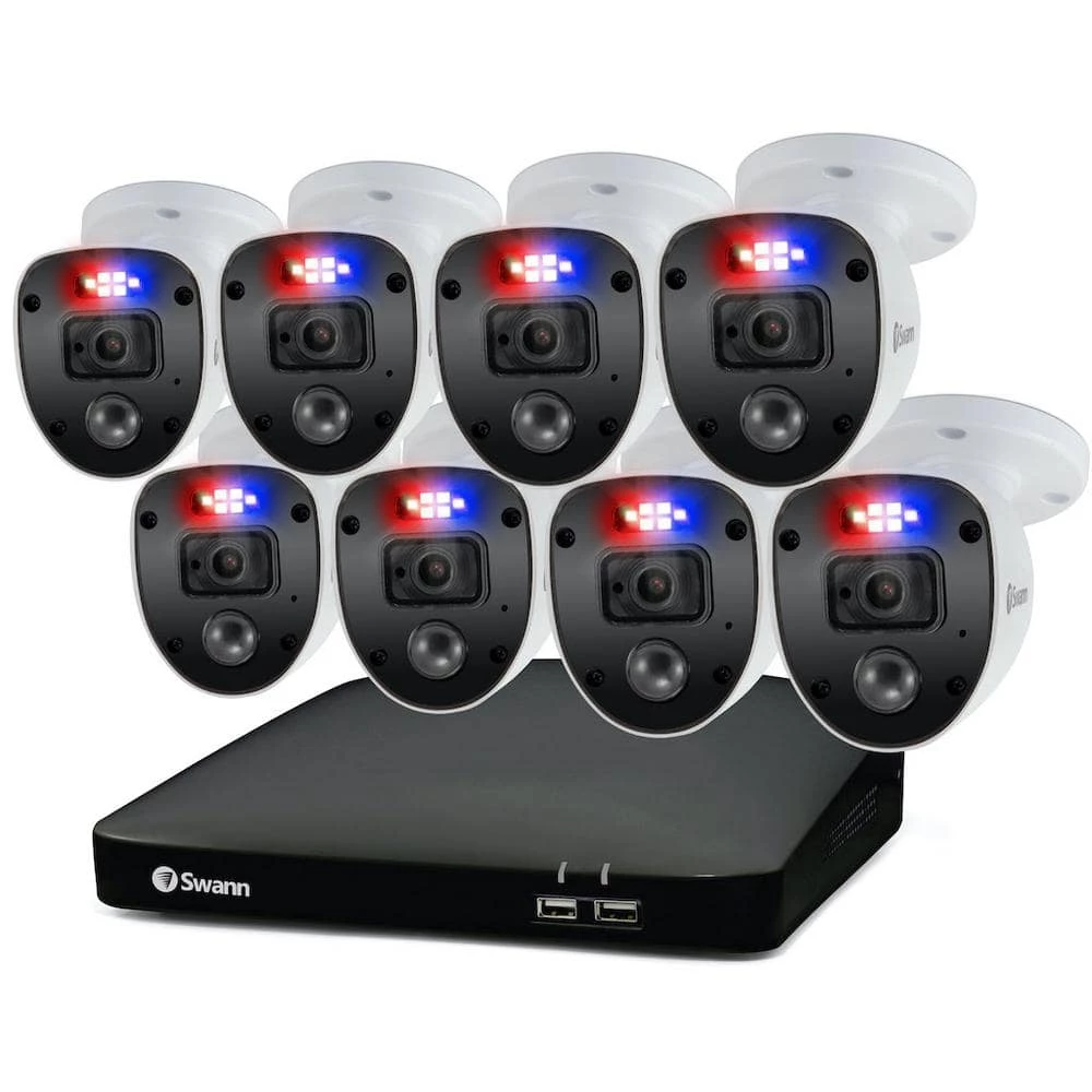 8-Channel 1080p 1TB DVR Surveillance Camera System with 8 Wired Enforcer Bullet Cameras by Swann 1 8-Channel 1080p 1TB DVR Surveillance Camera System with 8 Wired Enforcer Bullet Cameras by Swann