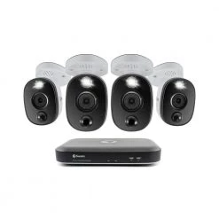8-Channel 4K UHD 2TB DVR Surveillance System with 4 Wired 4K Bullet Cameras by Swann