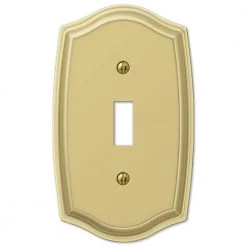 Vineyard 1 Gang Toggle Steel Wall Plate - Polished Brass by AMERELLE
