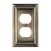 Continental 1 Gang Duplex Metal Wall Plate - Brushed Brass by AMERELLE