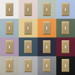 Metallic 1 Gang Duplex Steel Wall Plate - Brushed Bronze by AMERELLE -AMERELLE Sales brushed bronze amerelle outlet wall plates 163dbz 66 1000