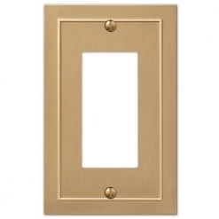 Bethany 1 Gang Rocker Metal Wall Plate - Brushed Bronze by AMERELLE