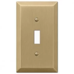 Metallic 1 Gang Toggle Steel Wall Plate - Brushed Bronze by AMERELLE