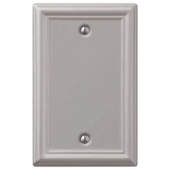 Ascher 1 Gang Blank Steel Wall Plate - Brushed Nickel by AMERELLE