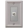 Ascher 1 Gang Coax Steel Wall Plate - Brushed Nickel by AMERELLE