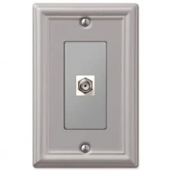 Ascher 1 Gang Coax Steel Wall Plate - Brushed Nickel by AMERELLE