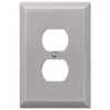 Oversized 1 Gang Duplex Steel Wall Plate - Brushed Nickel by AMERELLE