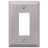 Oversized 1 Gang Rocker Steel Wall Plate - Brushed Nickel by AMERELLE