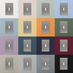 Ansley 4 Gang Rocker Metal Wall Plate - Brushed Nickel by AMERELLE -AMERELLE Sales brushed nickel amerelle rocker light switch plates 70r4bn 66 1000