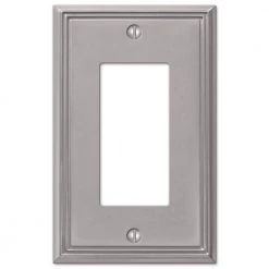 Rhodes 1 Gang Rocker Metal Wall Plate - Brushed Nickel by AMERELLE