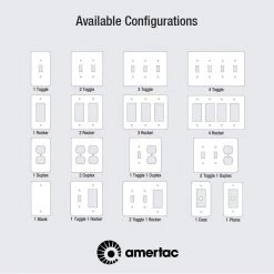 Rhodes 1 Gang Rocker Metal Wall Plate - Brushed Nickel by AMERELLE -AMERELLE Sales brushed nickel amerelle rocker light switch plates 77rbn c3 1000