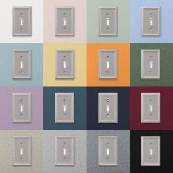 Ascher 4 Gang Toggle Steel Wall Plate - Brushed Nickel by AMERELLE -AMERELLE Sales brushed nickel amerelle toggle light switch plates 149t4bn 66 1000