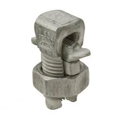 Aluminum Split Bolt Connector, Main Range 6-10, Tap Range 6-10, Tin Plated (3-Pack) by ILSCO