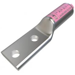 Surecrimp Aluminum Compression Lug Connector, Conductor Size 500, 2-Holes, Long Barrel by ILSCO