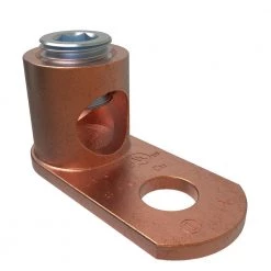 Copper Post Connector, Conductor Range 1/0-8, 5/16 in. Bolt Size (3-Pack) by ILSCO