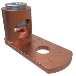 Copper Post Connector, Conductor Range 250-6, 3/8 in. Bolt Size by ILSCO