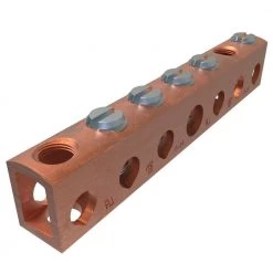 Conductor Range 4 to 14 Main 6 to 14 Tap 5 Ports Copper Neutral Bar Connector by ILSCO