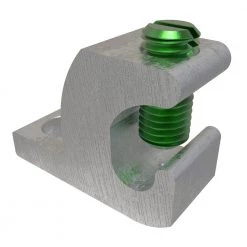 Permaground Copper Lay-In Groud Lug, Conductor Size 4-14, #10 Bolt Size, Slotted Head, Tin Plated (2-Pack) by ILSCO