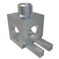 Aluminum Neutral Bar Adapter, Conductor Range 2/0-14, Tin Plated by ILSCO